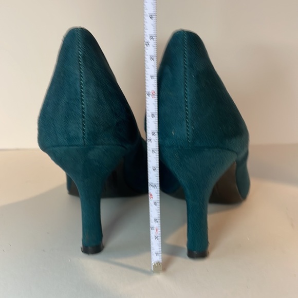 Elm Green Suede Comfort Heels - Picture 4 of 7